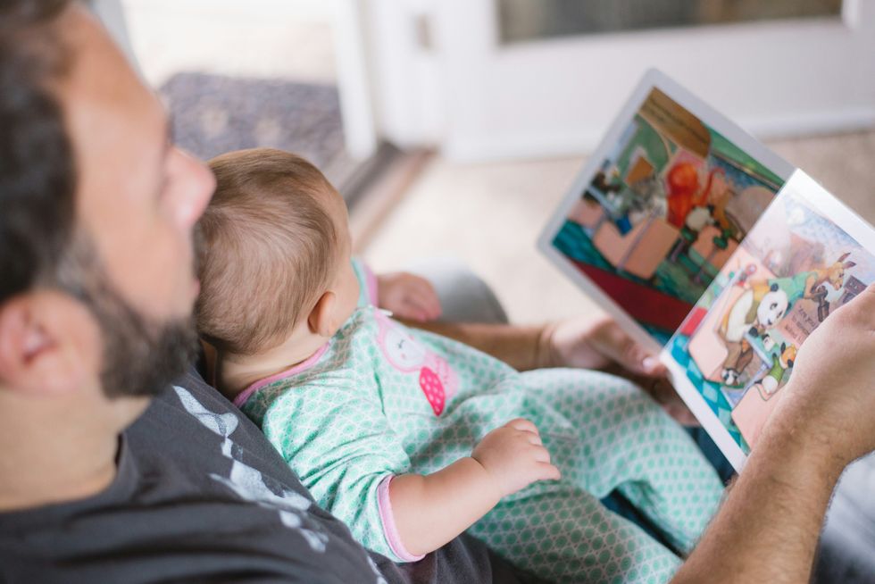 "I lay down and started to read to him. At some point I closed the book and covered one of his ears."