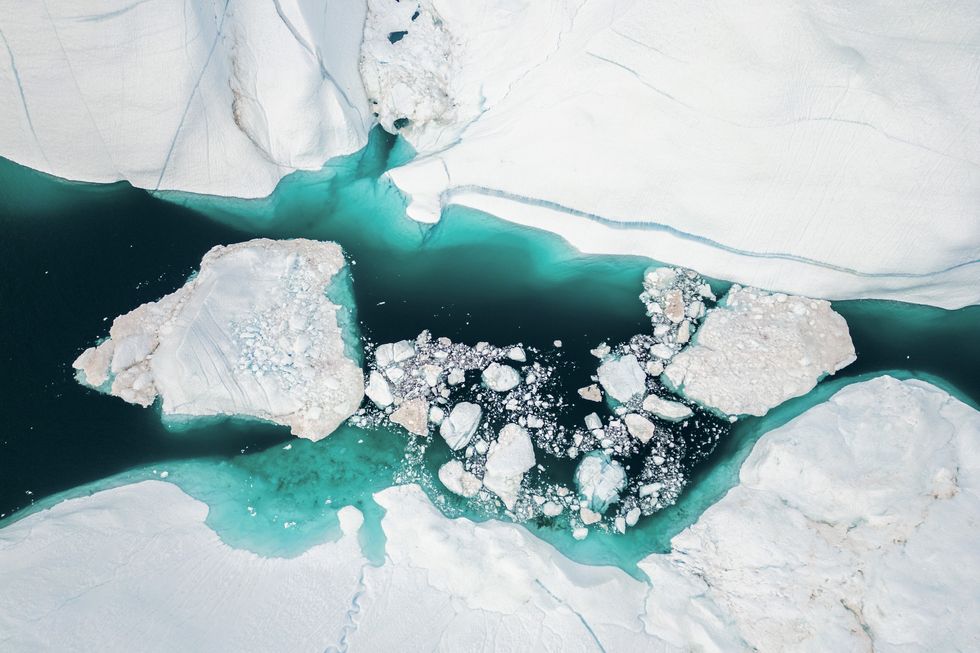 Icebergs in Disko Bay