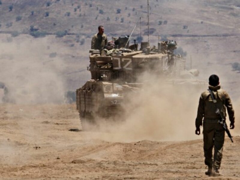 IDF soldiers on the Golan Heights bordering Syria