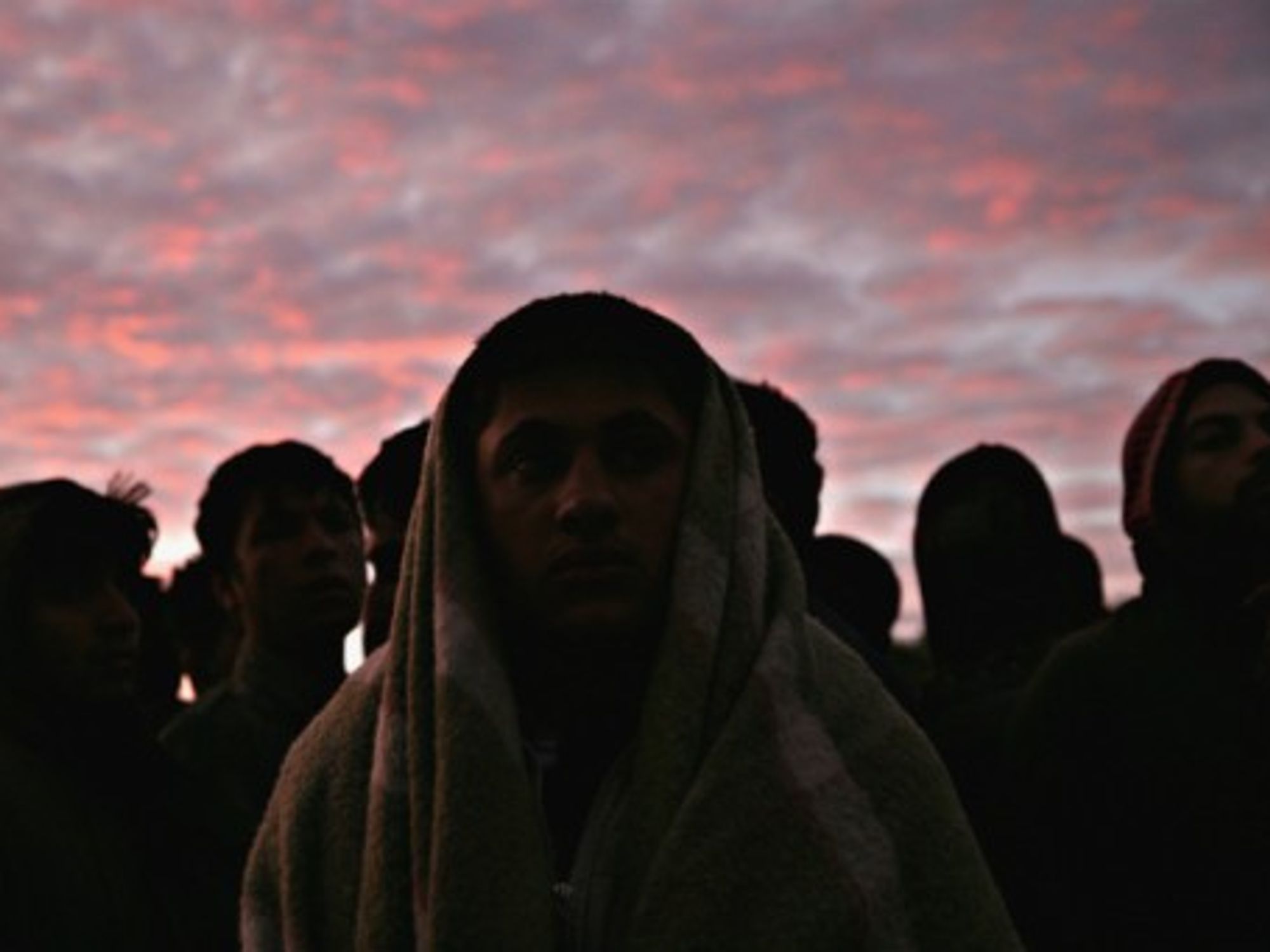 Illegal immigrants in a Calais "jungle"