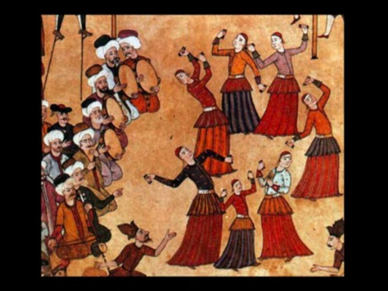 Image in Istanbul of an 18th century circumcision ceremony of Sultan Ahmed III's sons.