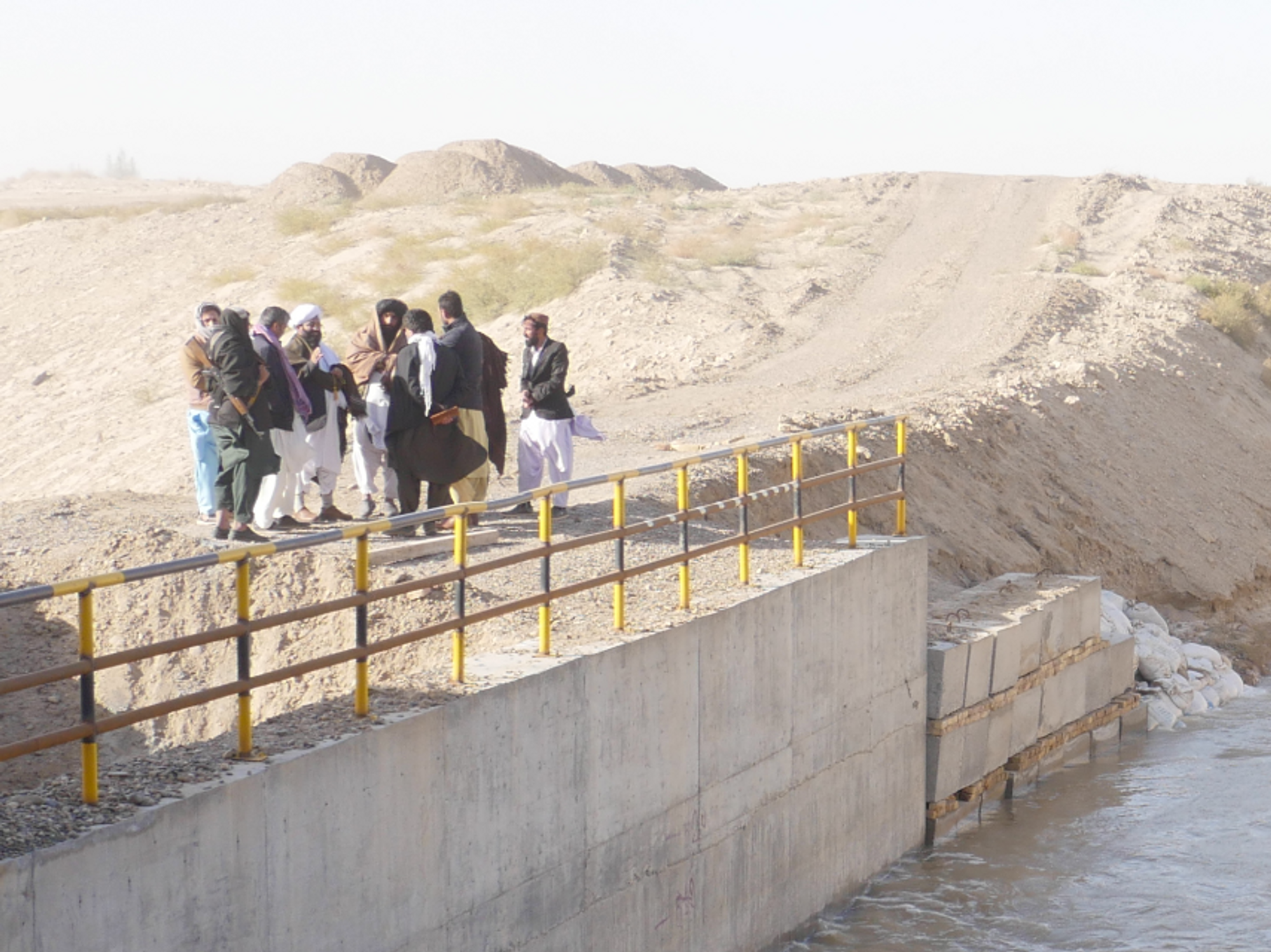 Image of a canal near Kamal Khan dam in Nimroz province, Afghanistna.