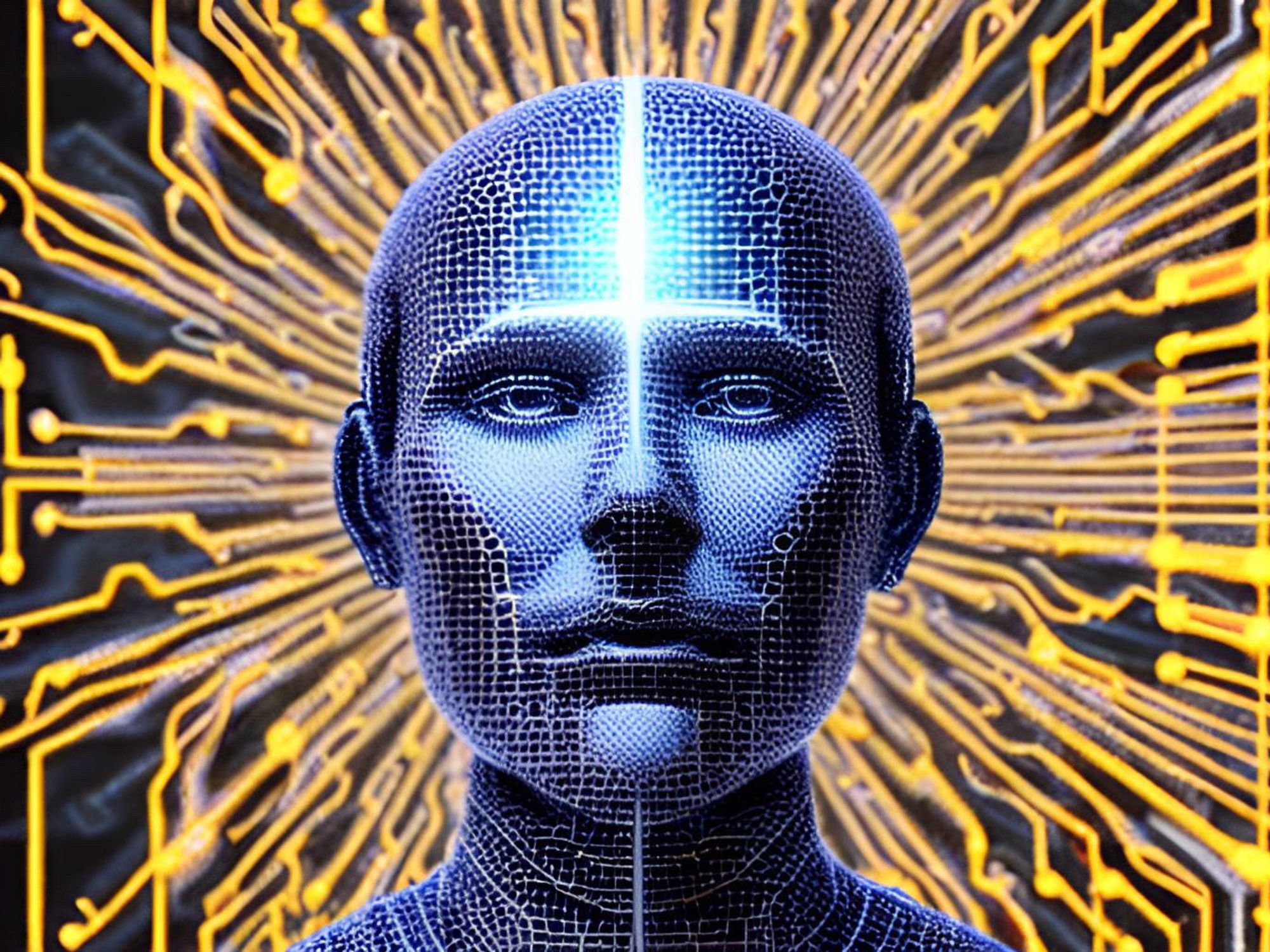 Image of artificial intelligence as an artificial being