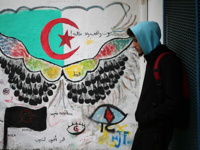Image of freedom graffiti street art in Algiers