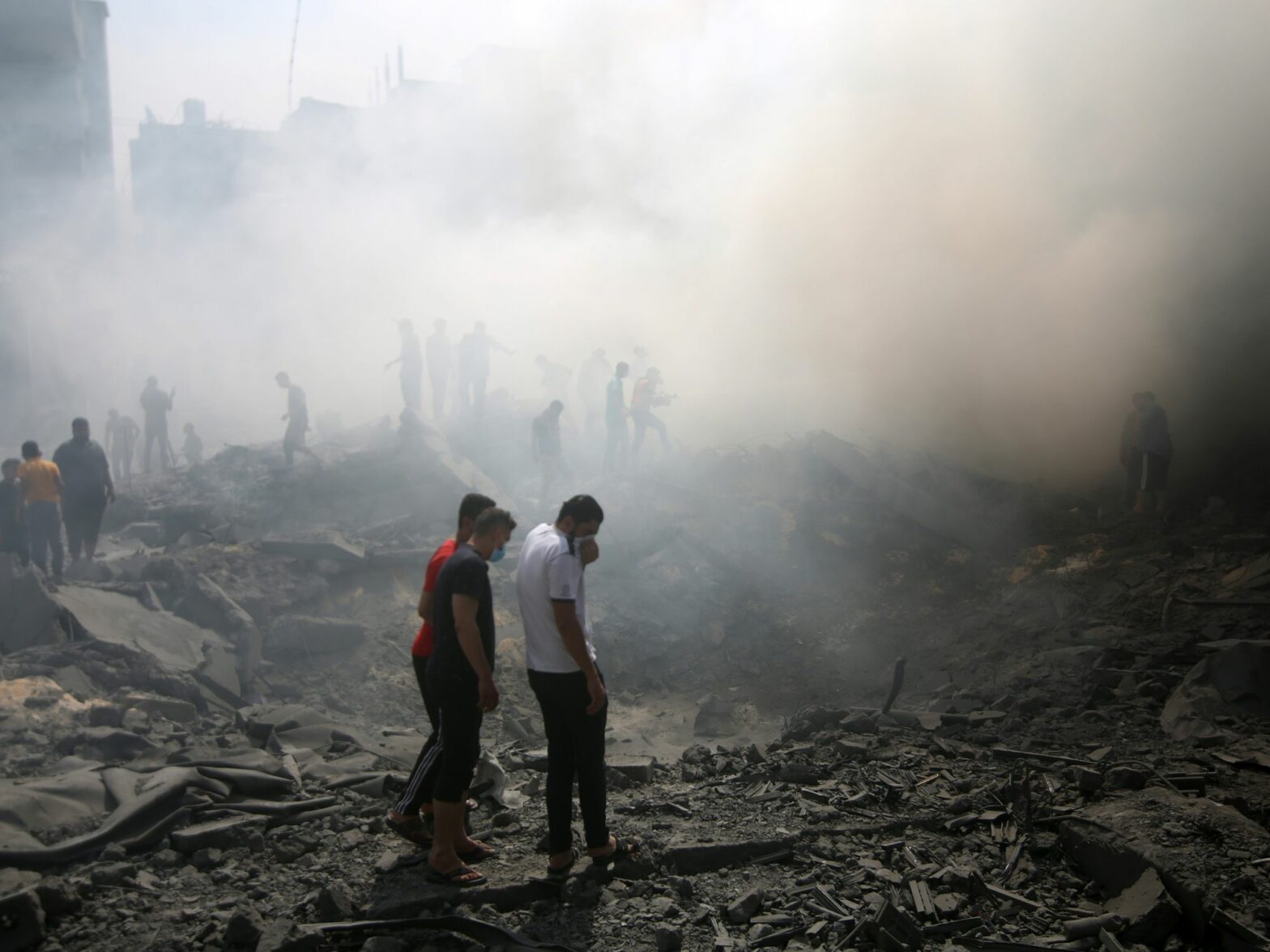 image of people in smoke