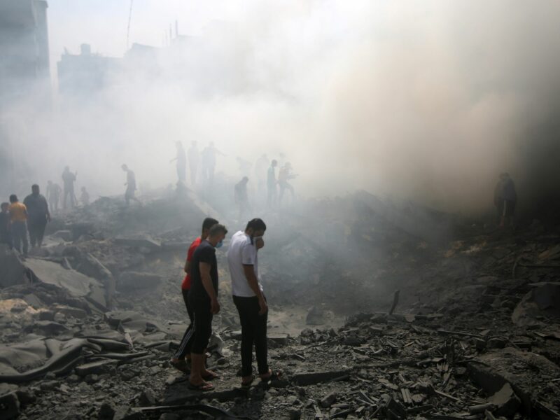 image of people in smoke
