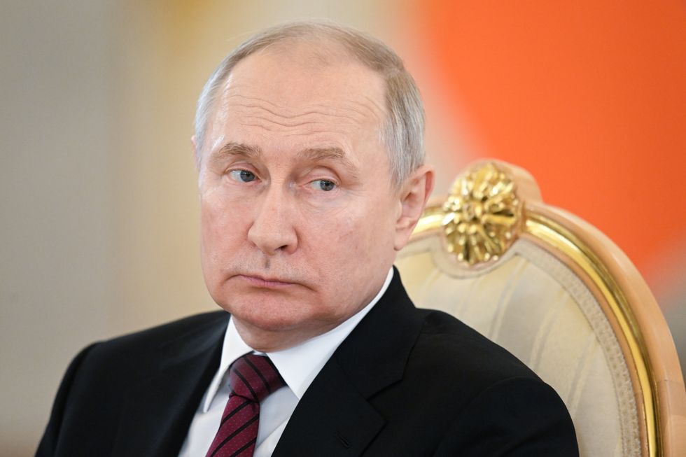 Image of Russia's President Vladimir Putin attending an expanded meeting of the Supreme Eurasian Economic Council at the Grand Kremlin Palace in Moscow, Russia.
