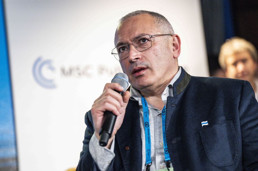 Image of Social Entrepreneur and Opposition Activist Mikhail Khodorkovskyat the Russia Reimagined panel discussion during the Munich Security Conference in Munich, Bavaria, Germany.