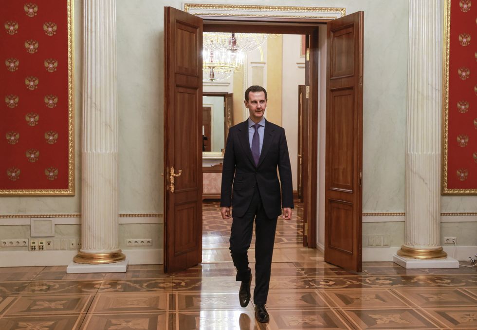 Image of Syria's President Bashar al-Assad after a meeting with his Russian counterpart Vladimir Putin at the Moscow Kremlin