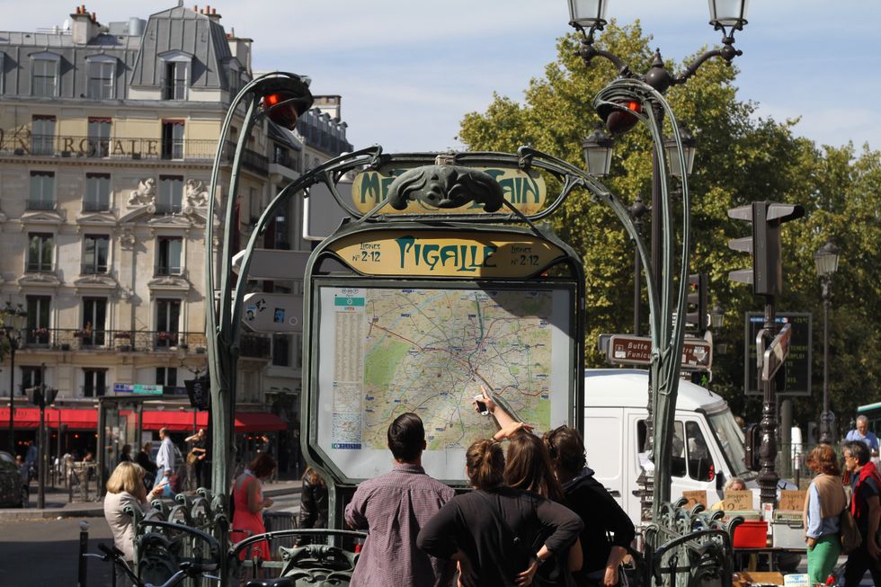 Image of the Pigalle metro station in Paris