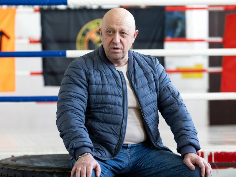 image showing Wagner Group founder Yevgeny Prigozhin attending a presentation event