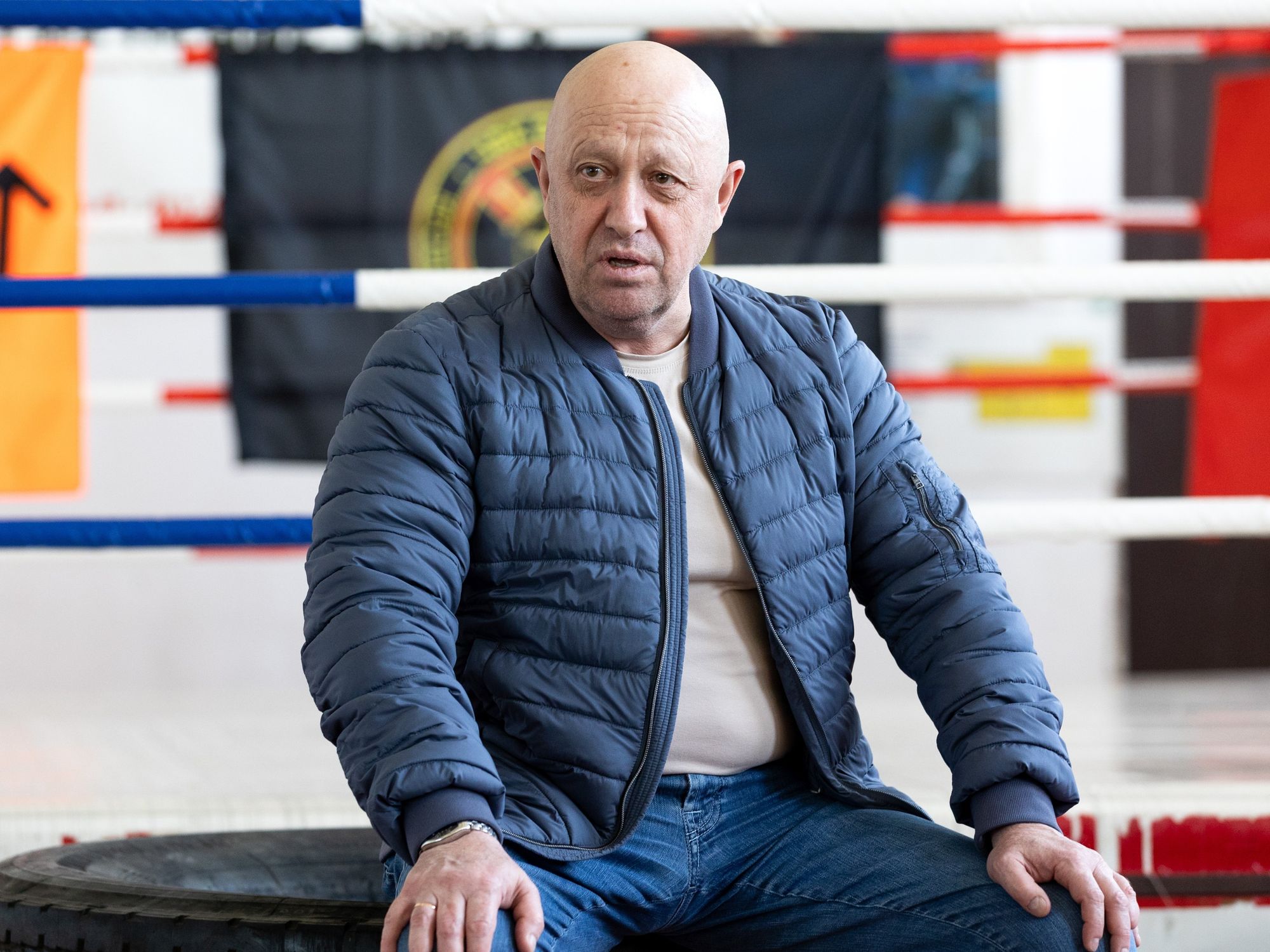 image showing Wagner Group founder Yevgeny Prigozhin attending a presentation event