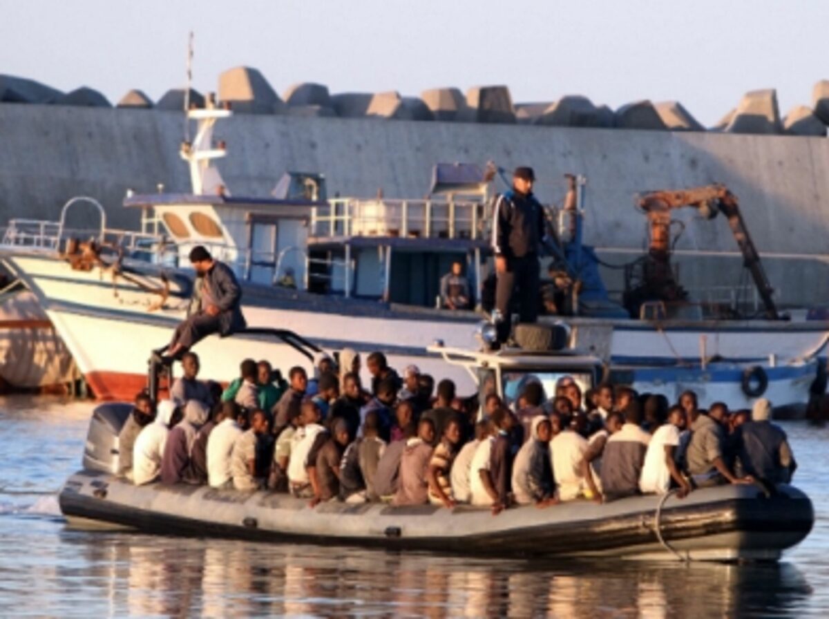 Immigrants being rescued in Libya