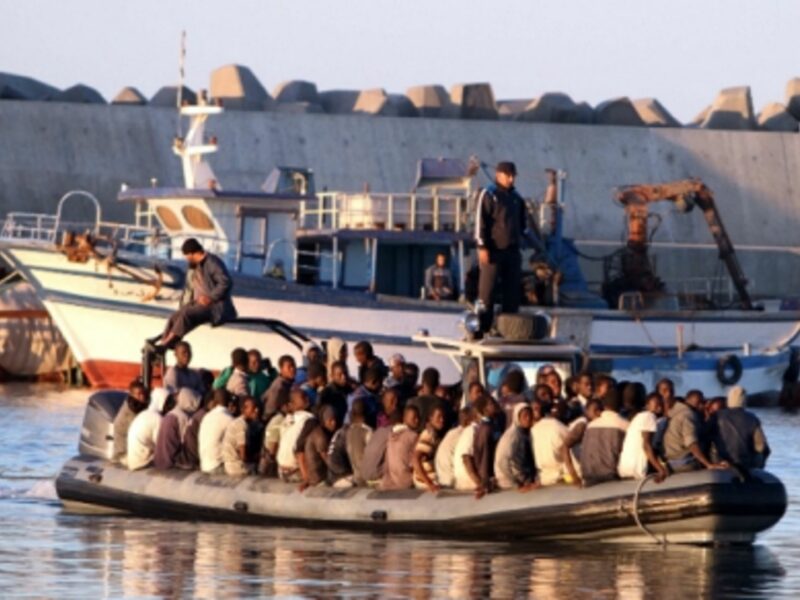 Immigrants being rescued in Libya