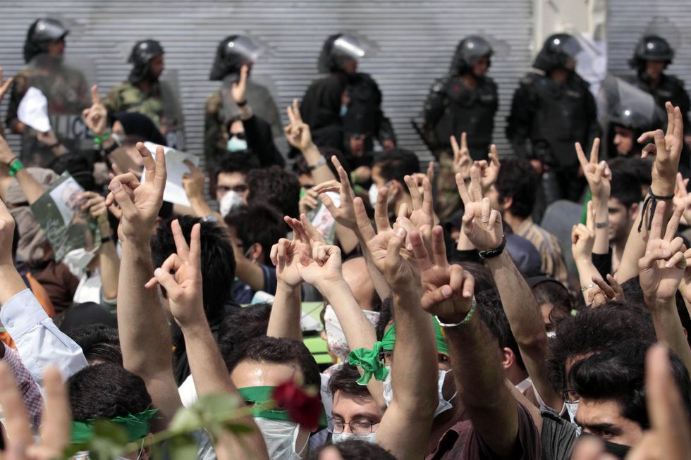 In 2009, thousands of Iranians protested against alleged fraud in the recent presidential election in Tehran.