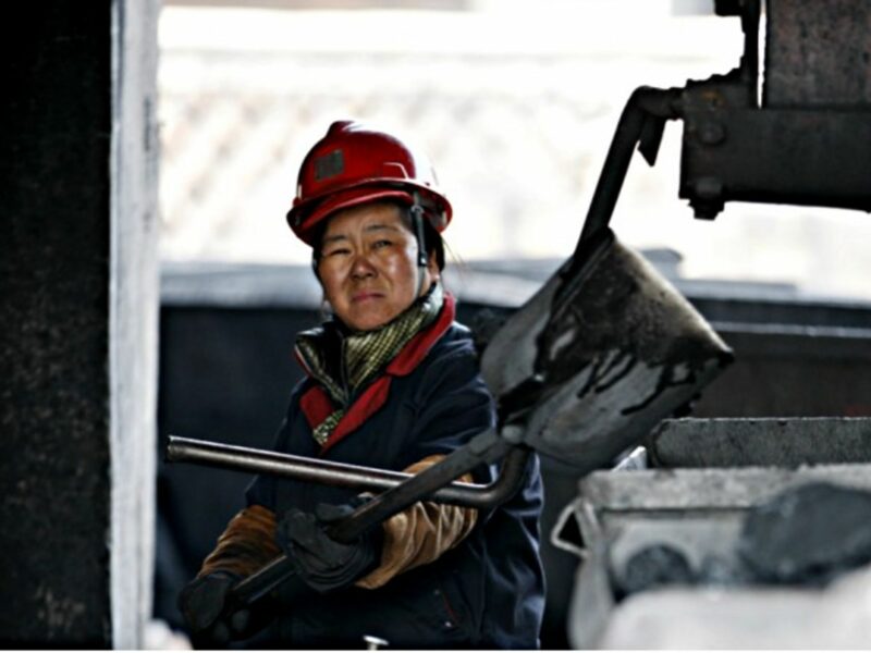 In a coal mine in Anhui province, China