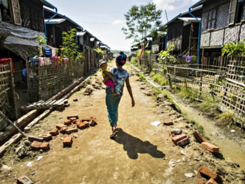 In a refugee camp in Sittwe, Myanmar