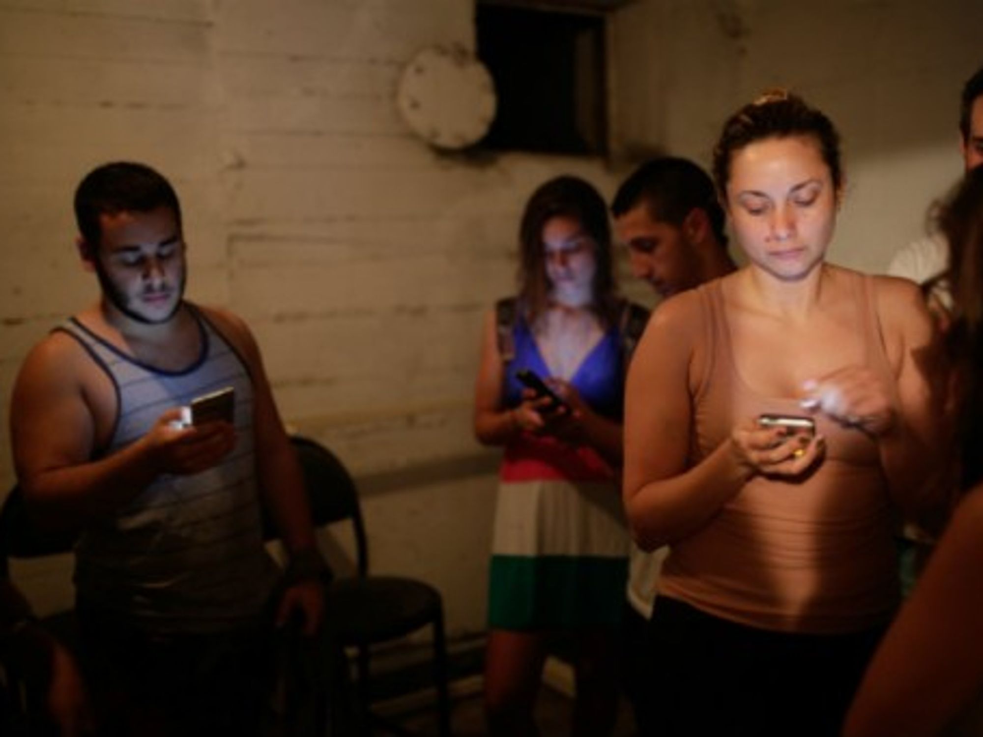 In a shelter in Tel Aviv earlier this month