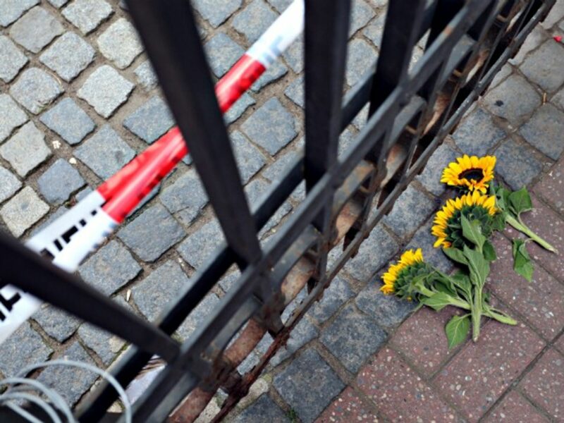 In Ansbach, Germany. Flowers for victims, not terrorists ...