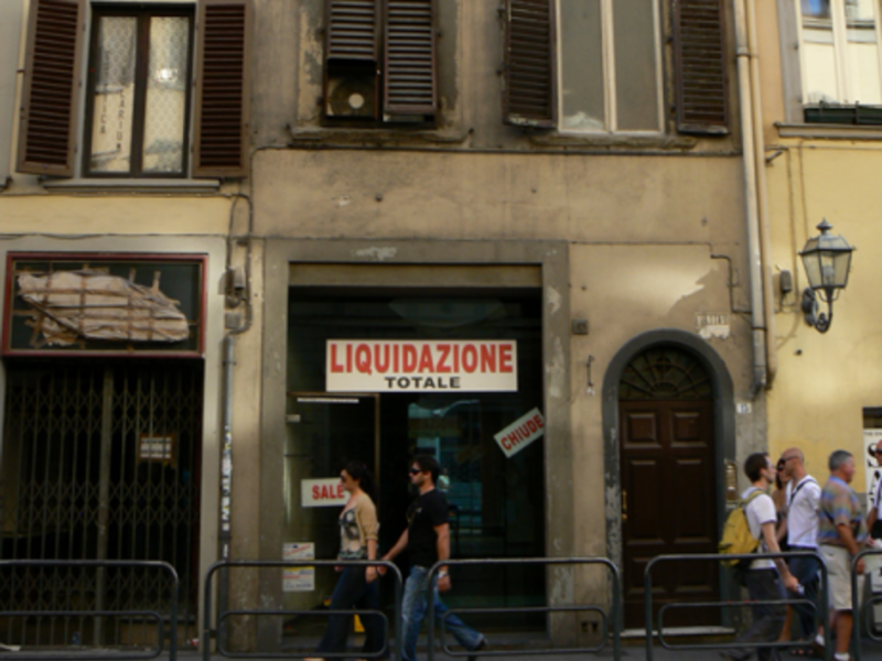 In Florence, everything must go (Curran Kelleher)