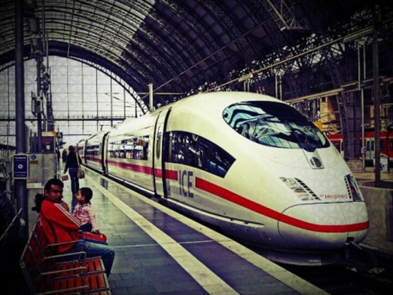 In Frankfurt, a European locomotive...