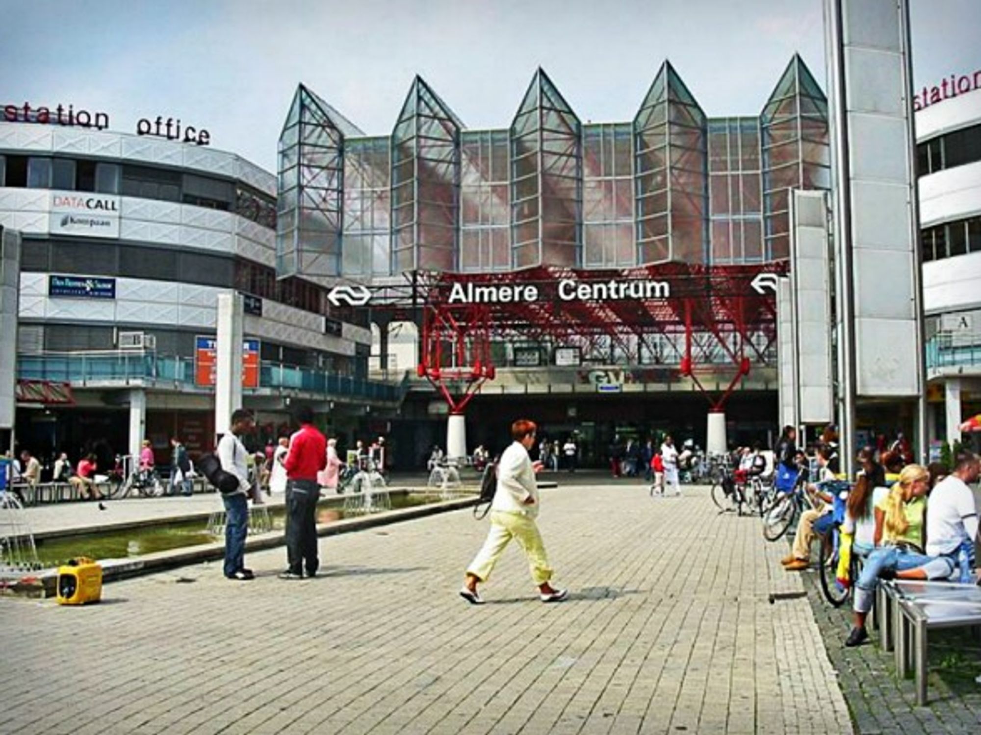In front of the Almere's train station