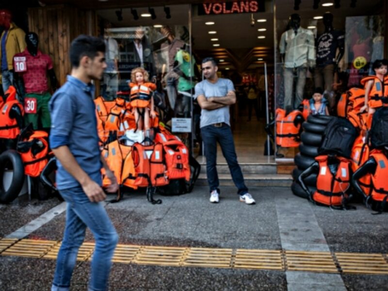 In Izmir, where life jackets have replaced bikinis and pareos
