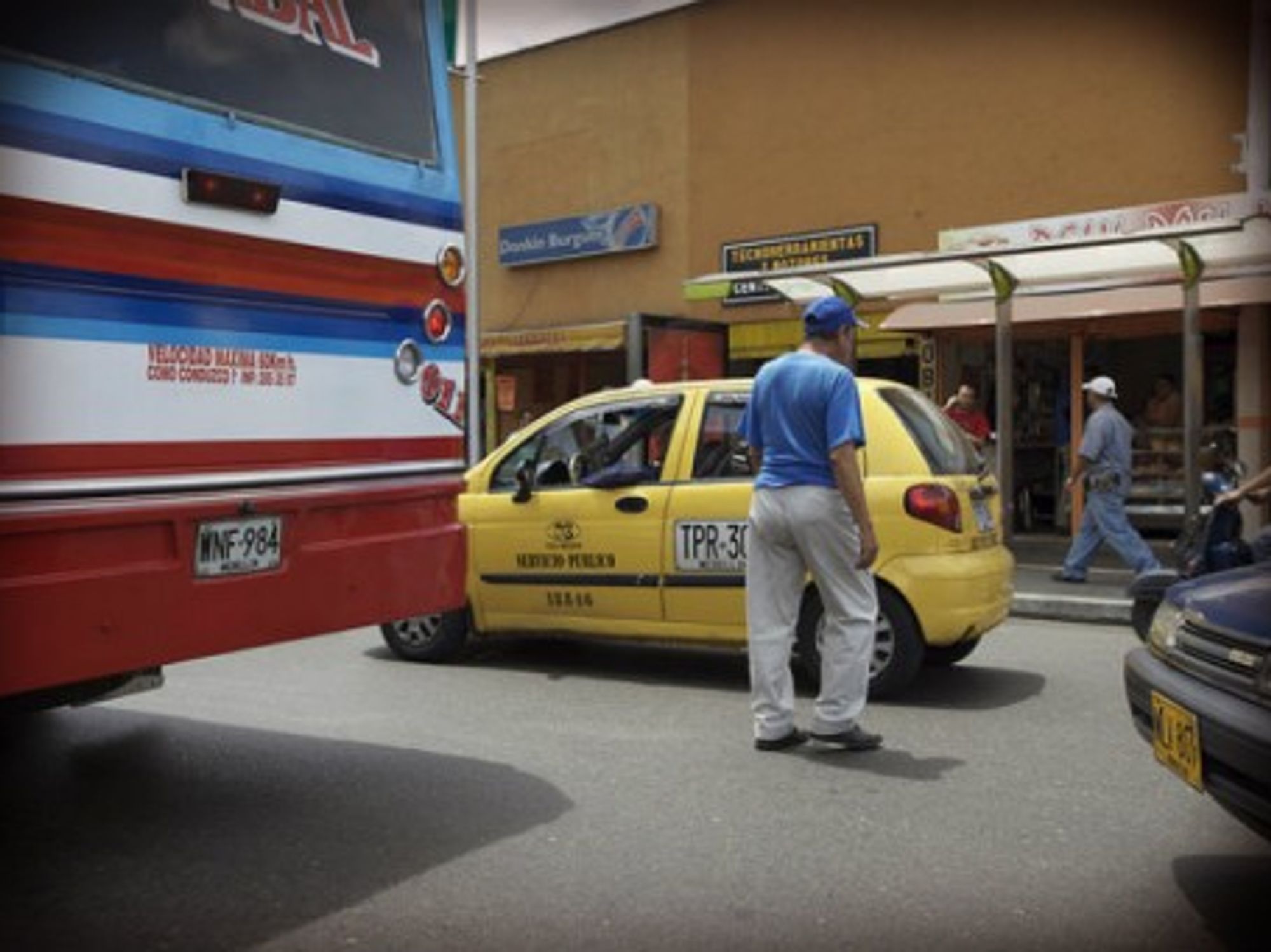 In Medellin, crossing the street is bad for your health.