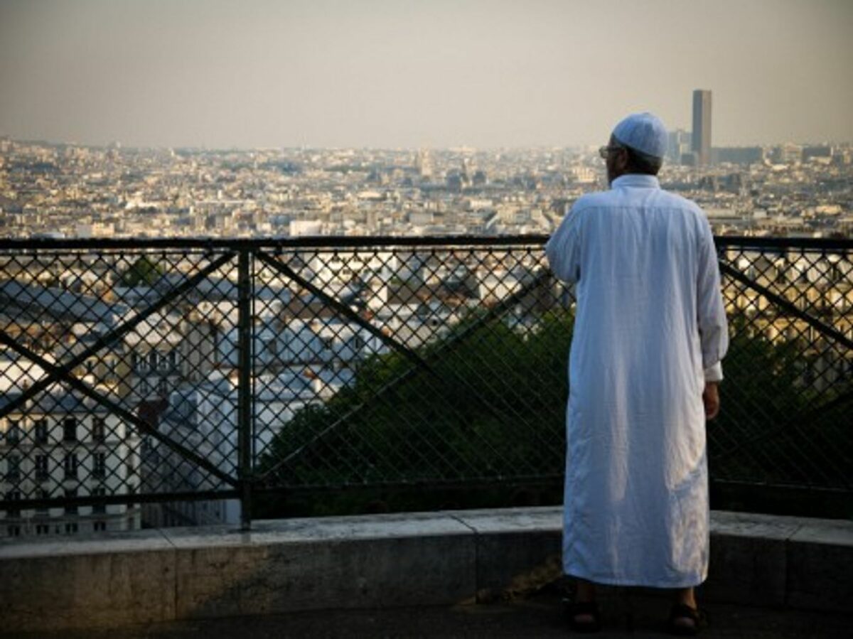 In Montmartre, overlooking Paris.