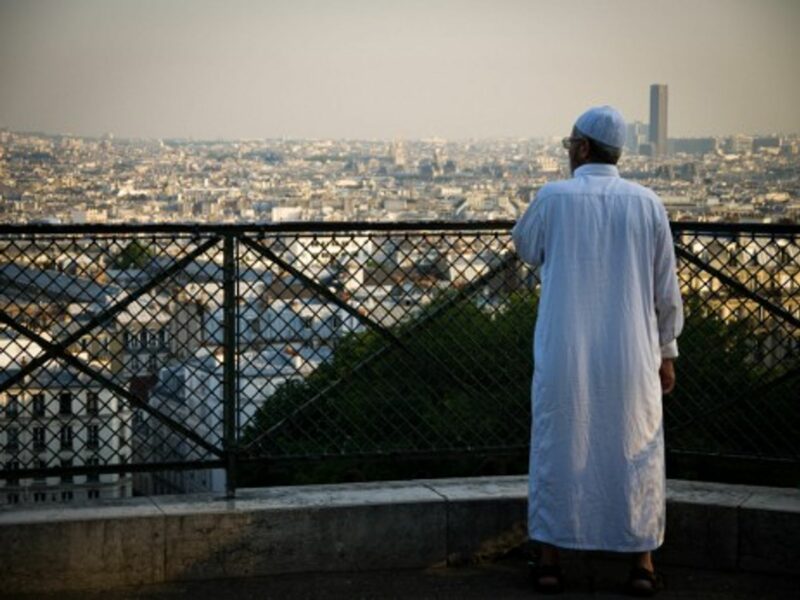 In Montmartre, overlooking Paris.