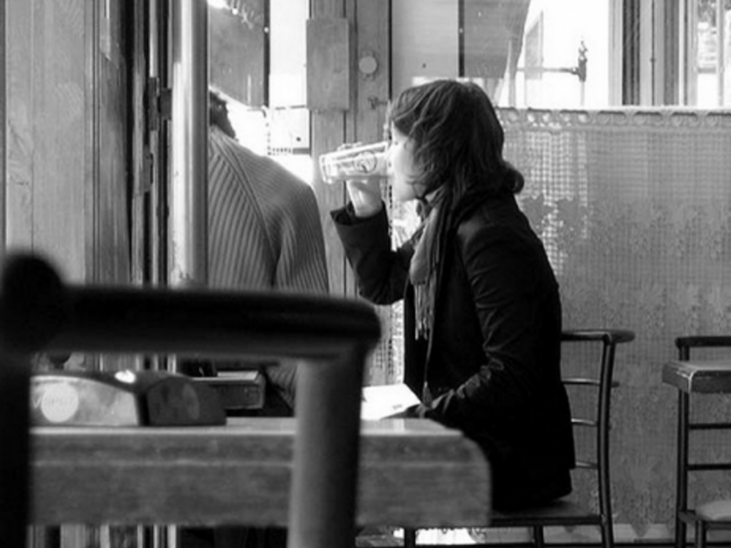 In Paris, what happens in a cafe'...