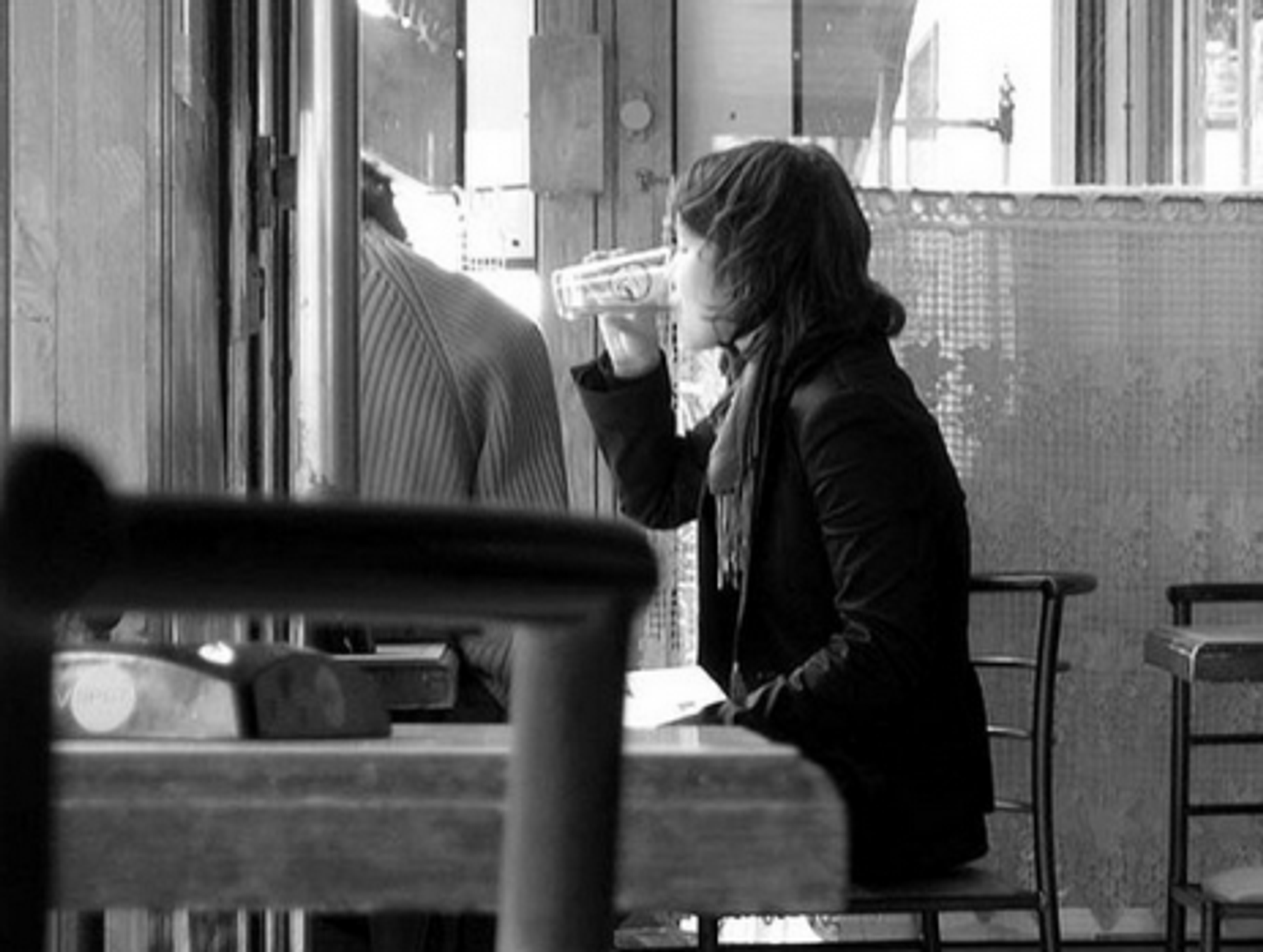 In Paris, what happens in a cafe'...