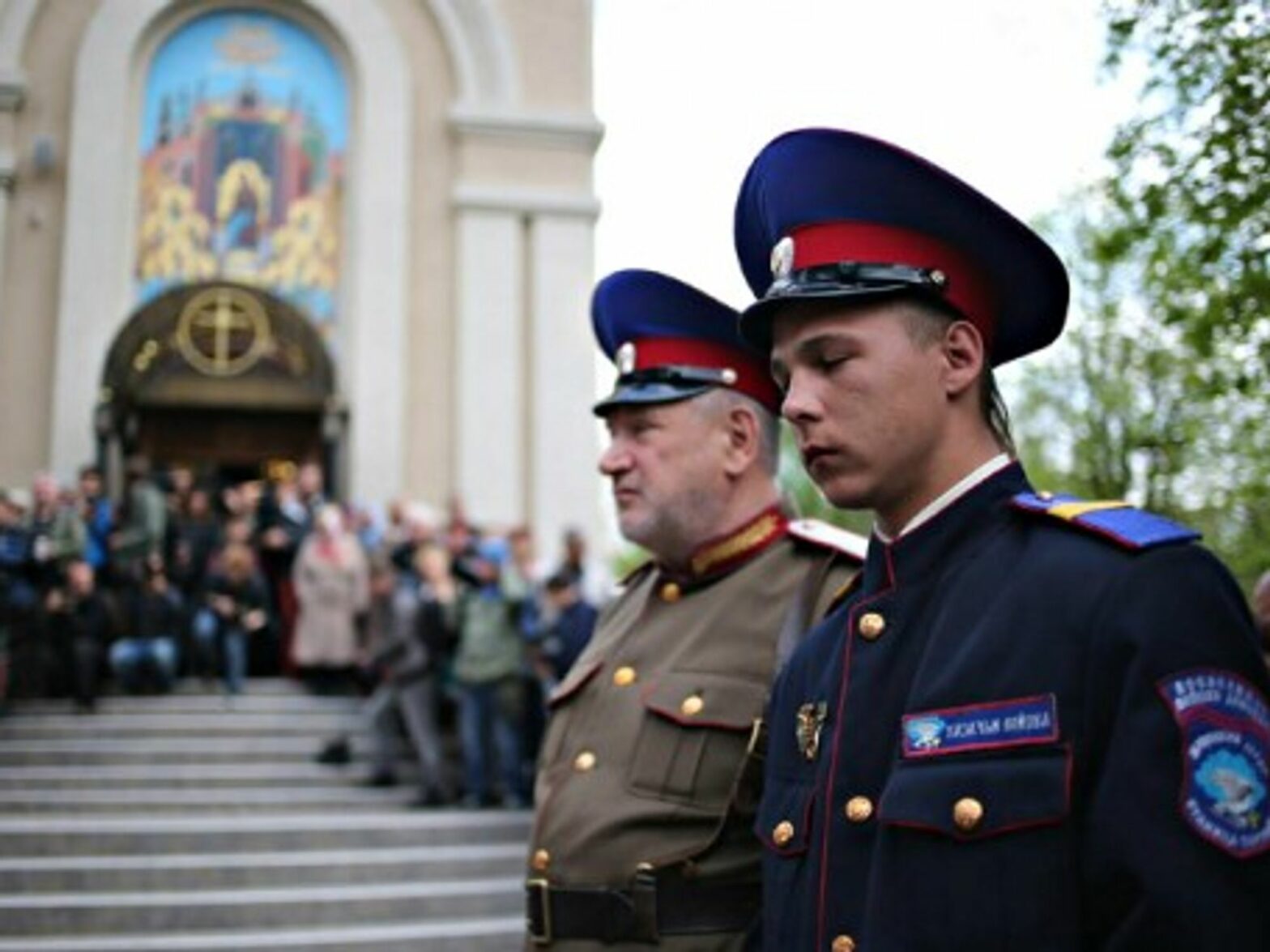 In Sloviansk, Ukraine, where three supporters of the Donetsk people's republic were shot dead on Sunday