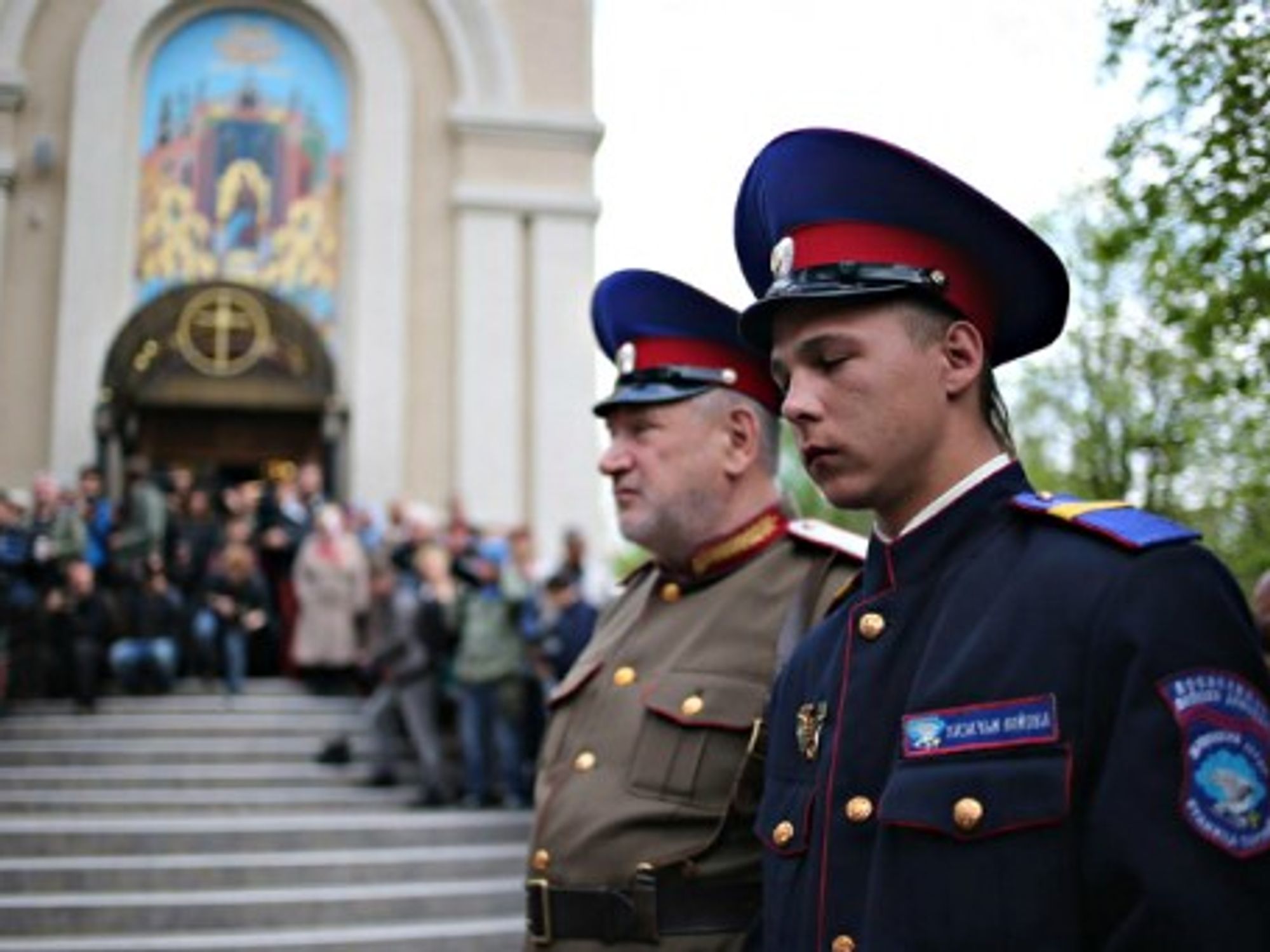In Sloviansk, Ukraine, where three supporters of the Donetsk people's republic were shot dead on Sunday