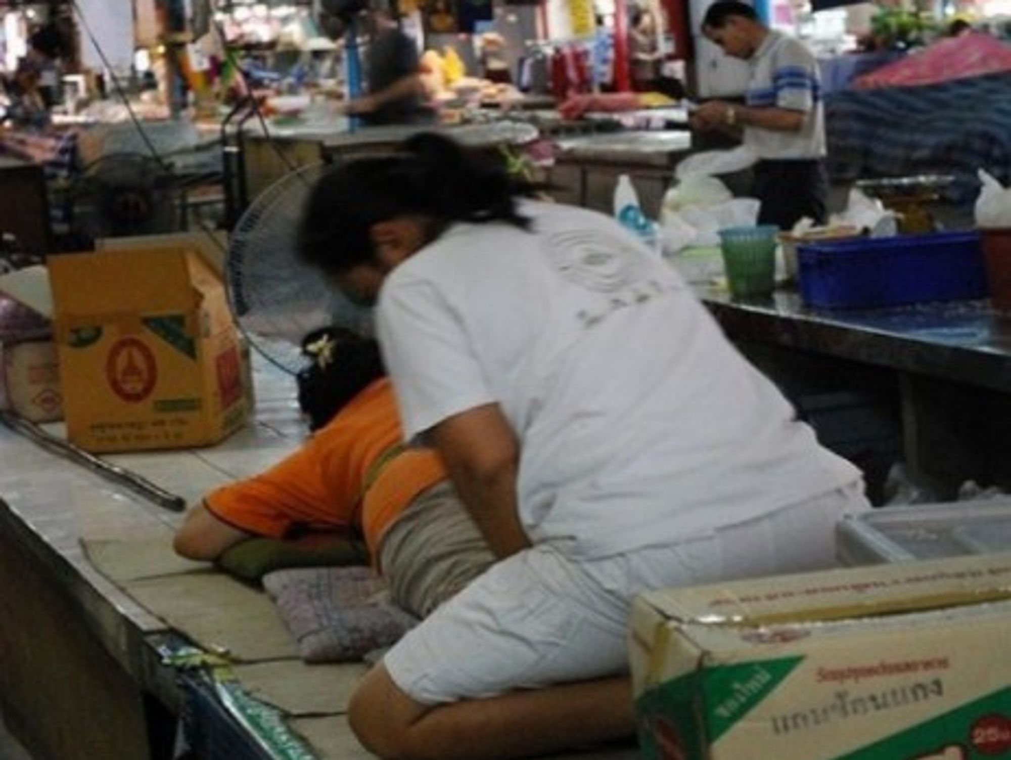 In Thailand, you can even get a massage in a market...