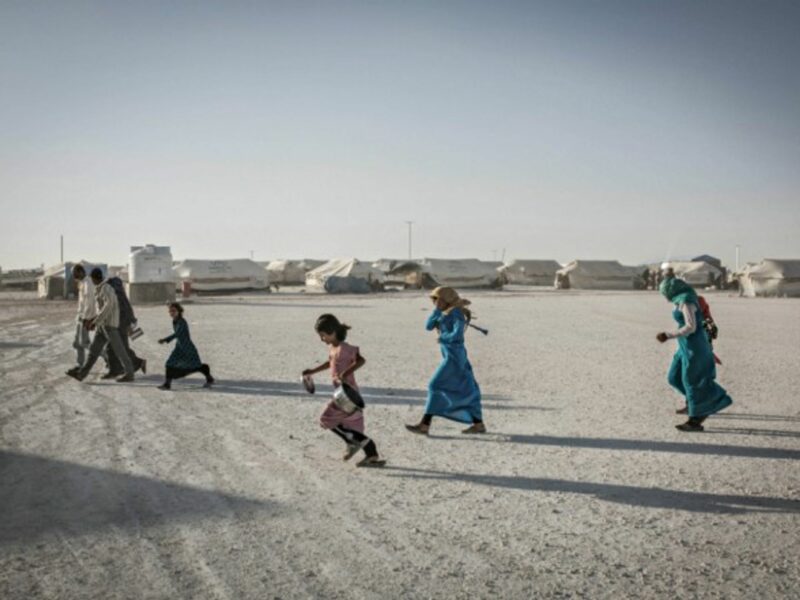 In the Ain al-Issa refugee camp near Raqqa on July 17