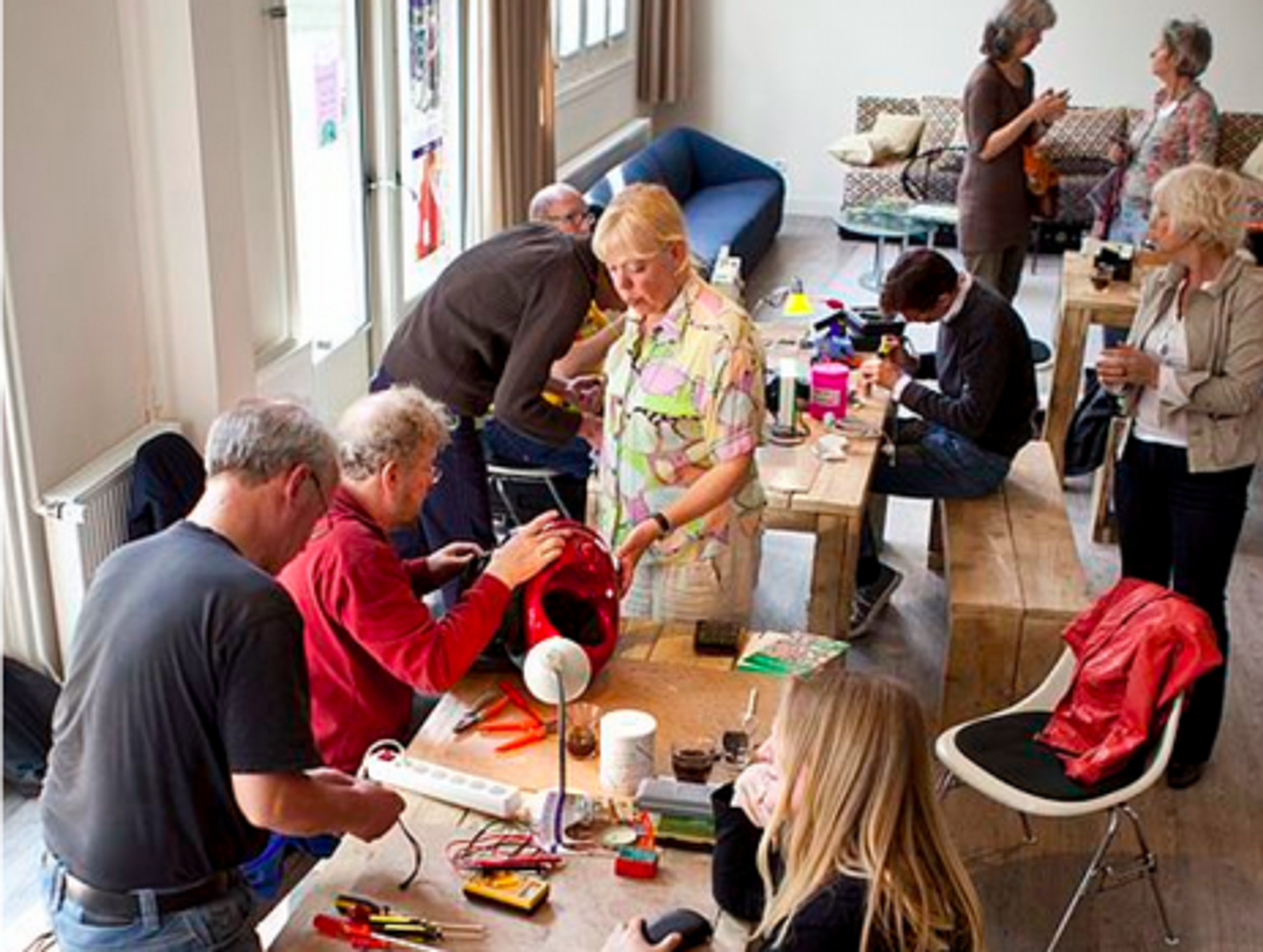 In the Netherlands, at one of the first-ever Repair Cafes