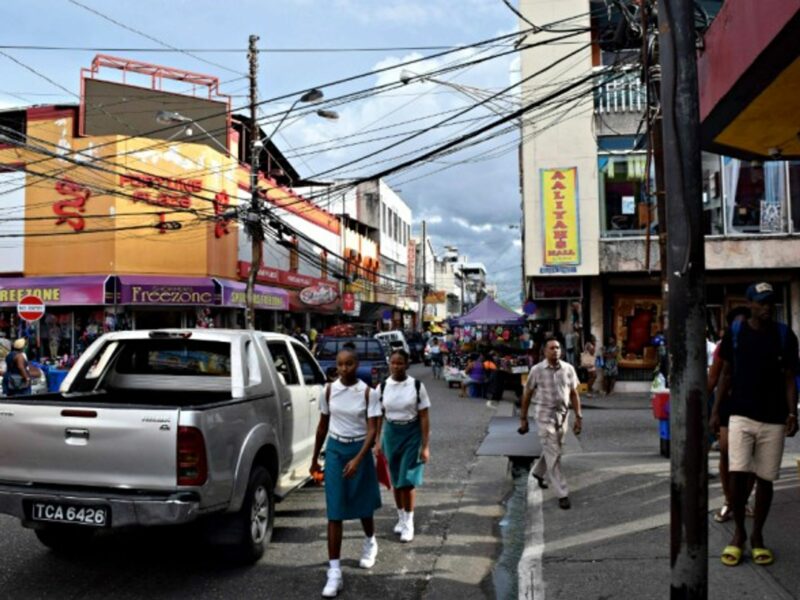 In the streets of Port of Spain, Trinidad