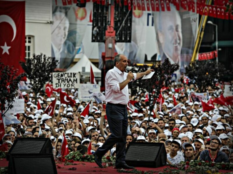 Ince at a recent campaign rally in Yalova, Turkey