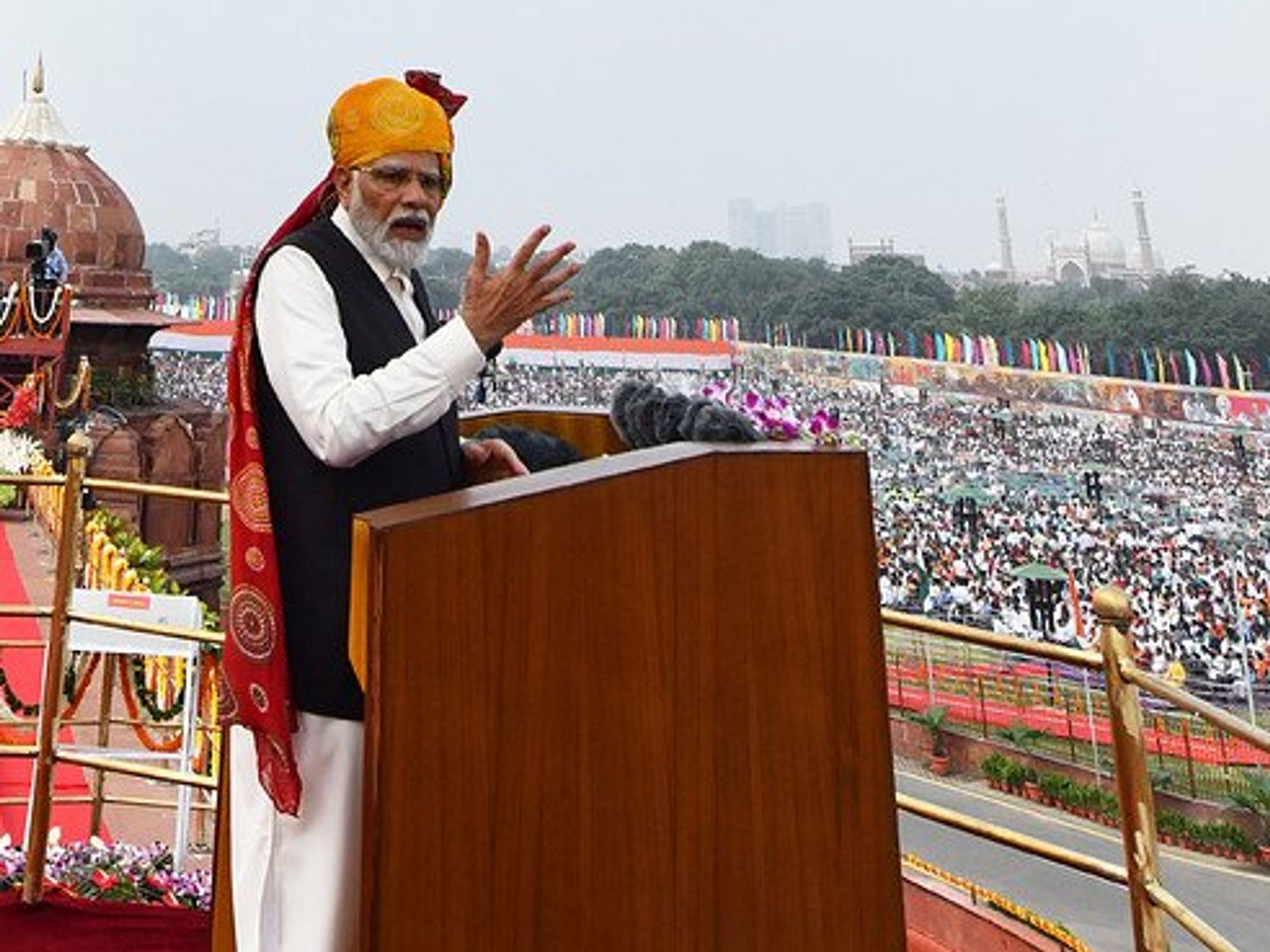 Indian Prime Minister delivering a speech.