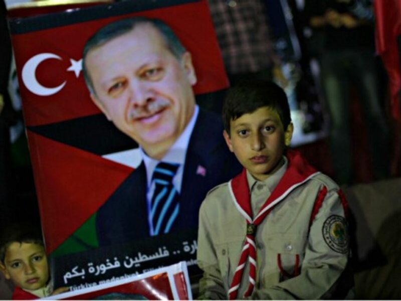 Influential abroad? A pro-Erdogan rally in Gaza in March