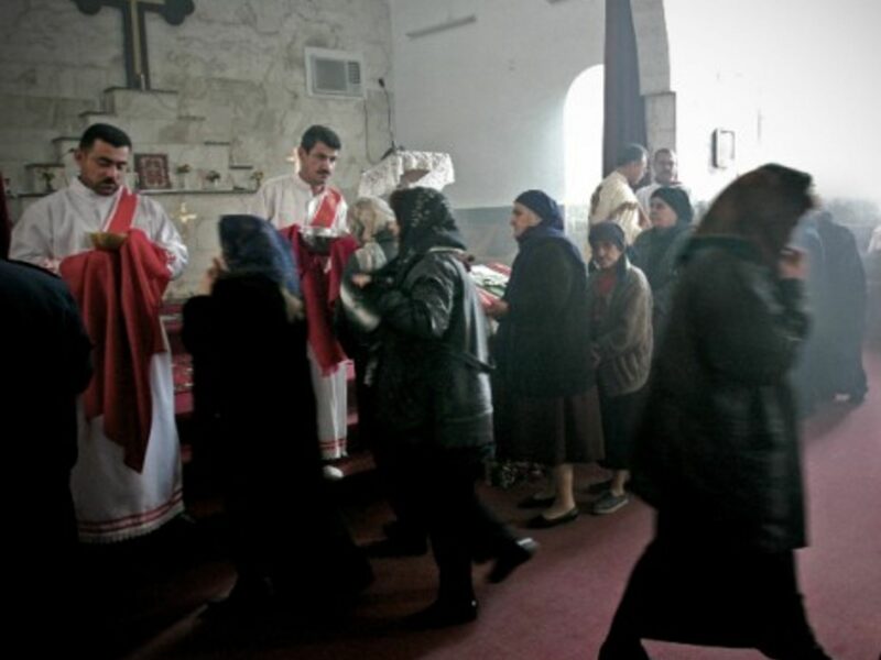 Inside a Christian church in Baghdad