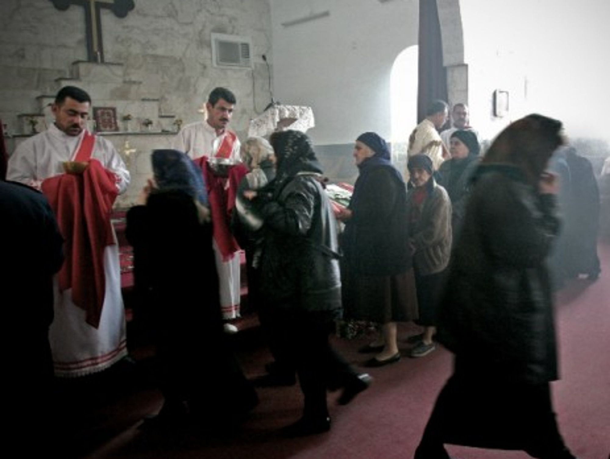 Inside a Christian church in Baghdad