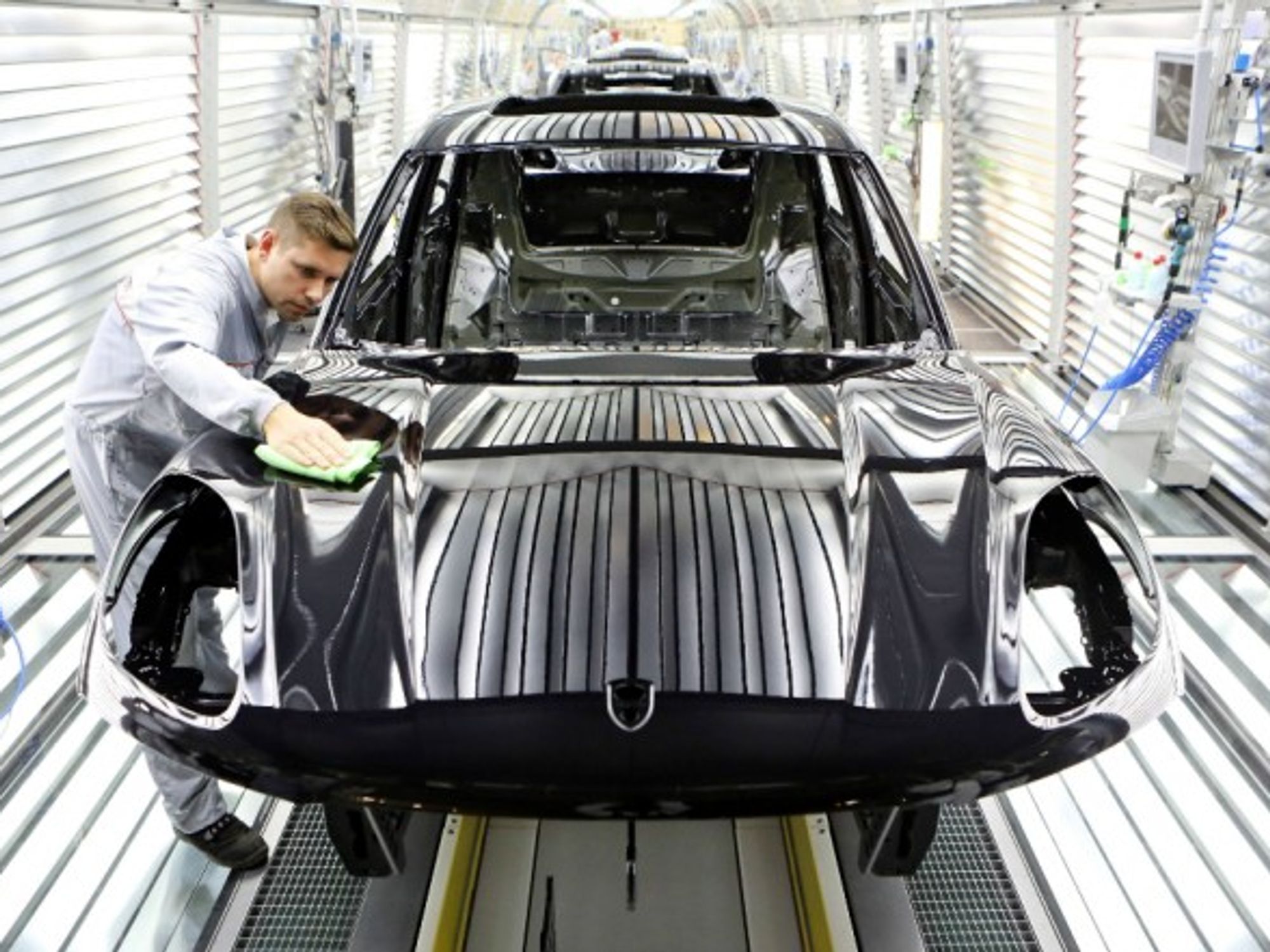 Inside a German car factory in Leipzig