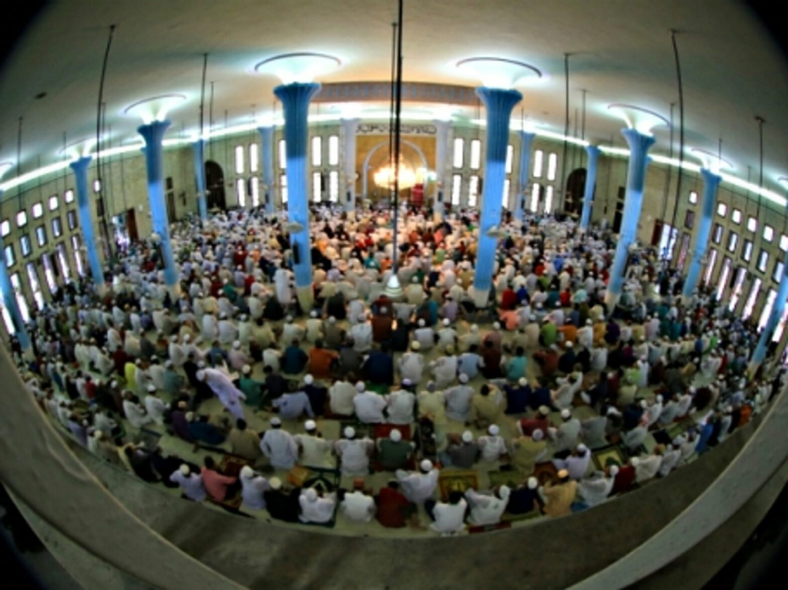 Inside a mosque in Dhaka on July 28