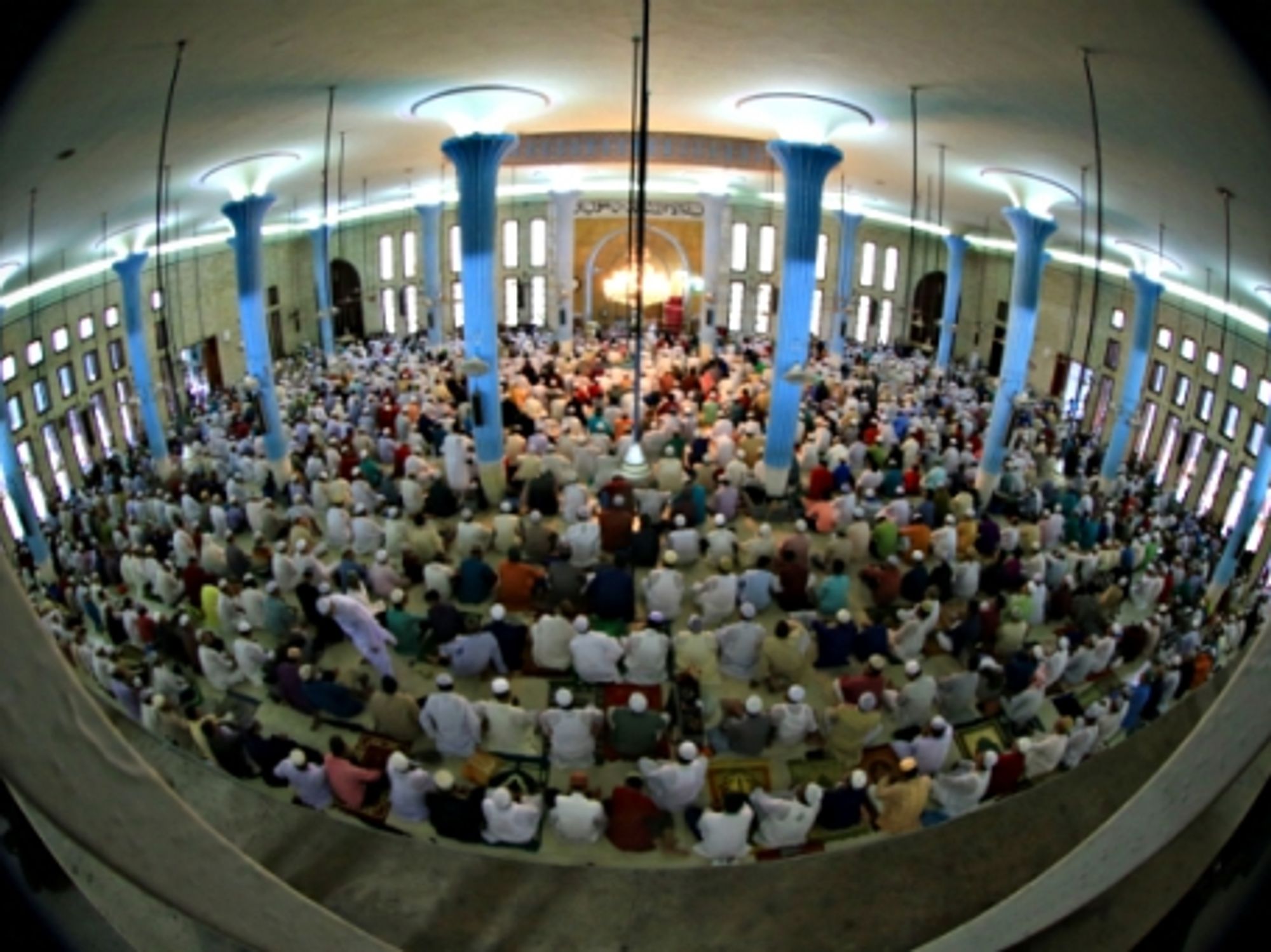 Inside a mosque in Dhaka on July 28