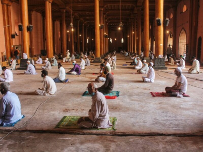 Inside a mosque in Downtown Srinaga, India
