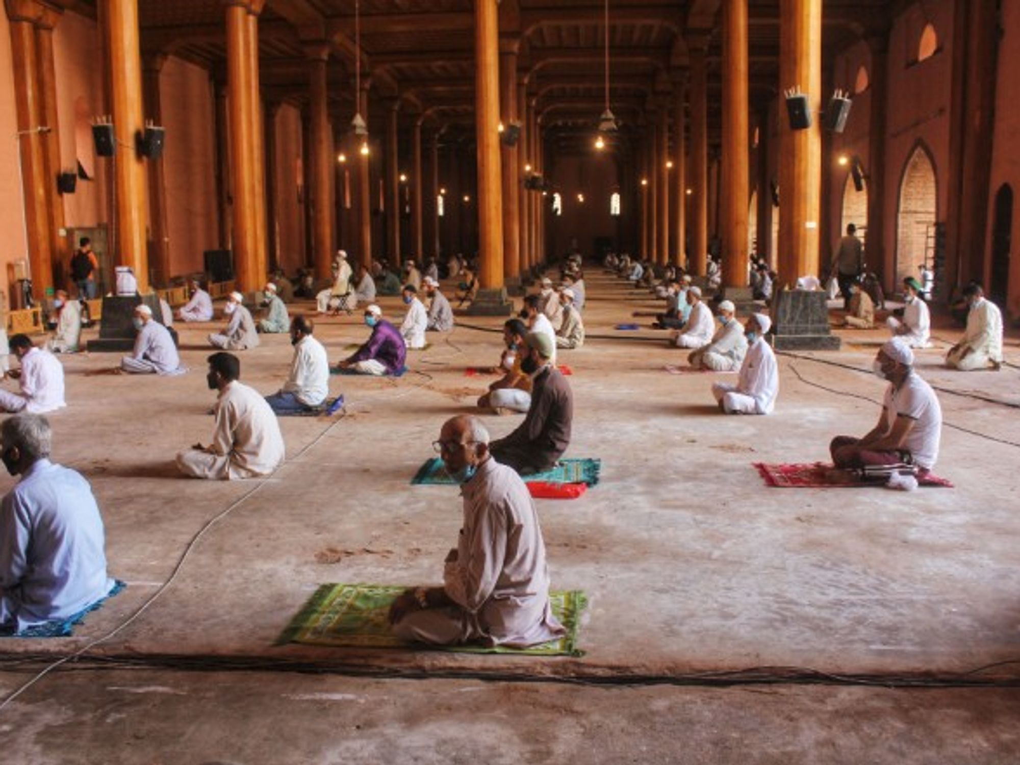 Inside a mosque in Downtown Srinaga, India