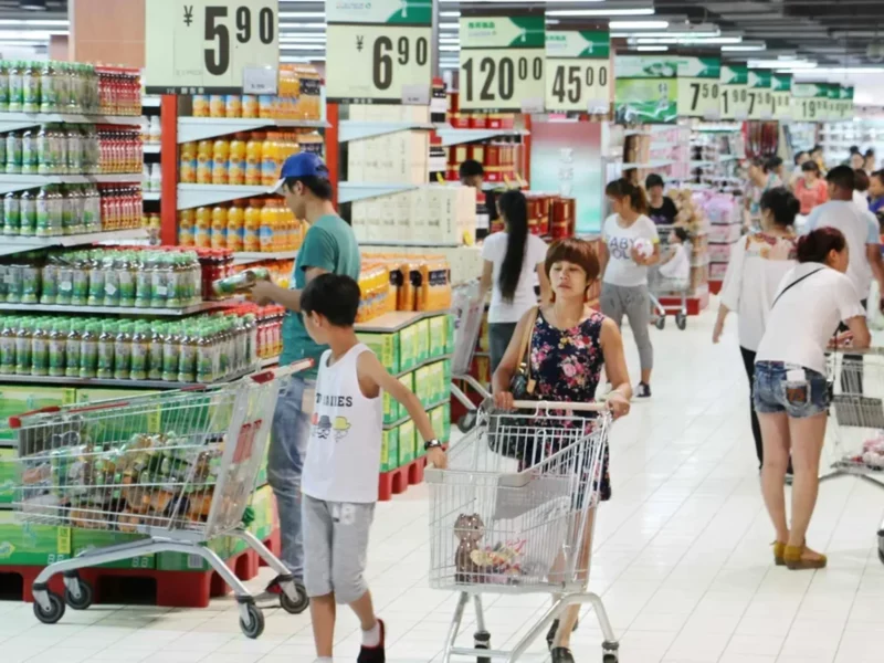 Inside a Pangdonglai supermarket in China.