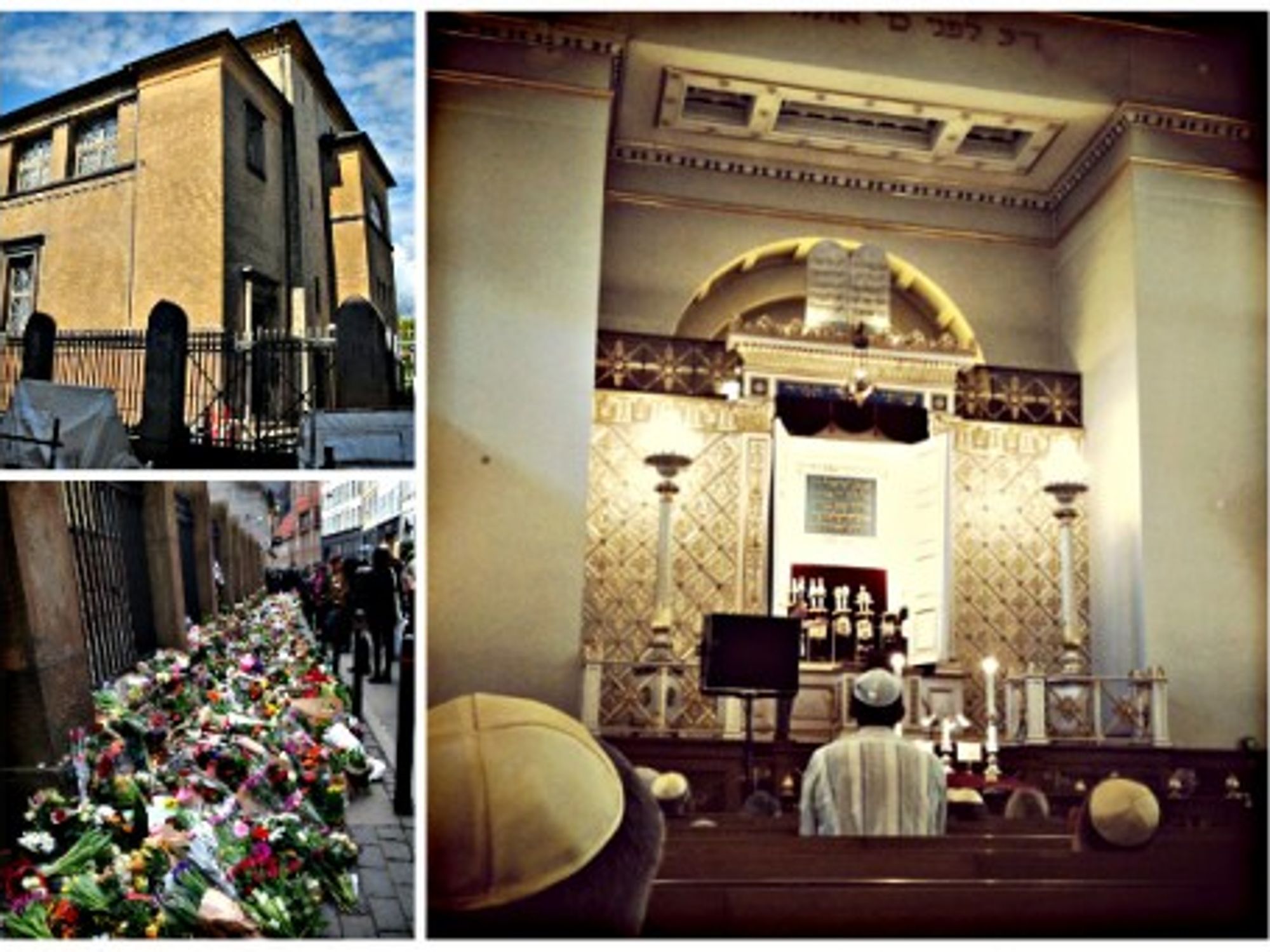 Inside and outside Copenhagen's Great Synagogue